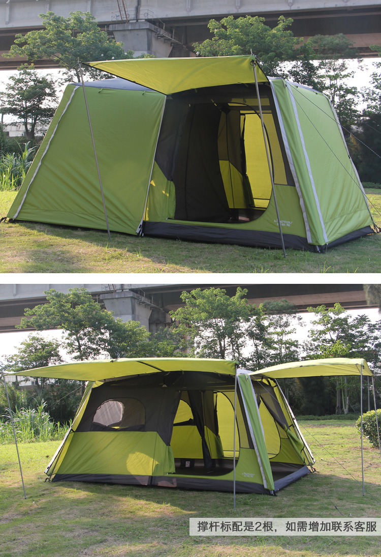 Cheap Goat Tents Outdoor Camping Automatic Tent 4 8 People Double layer Rainproof Beach One Bedroom One Living Room Ultra large Tent new   